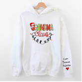 Lofaris Grandma Grandkid Christmas Personalized Name Hoodie